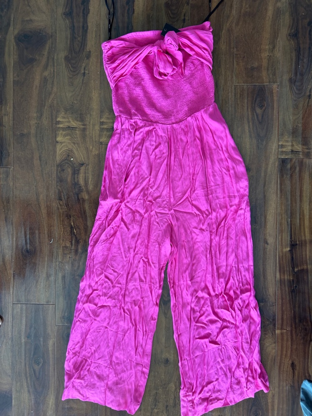 City Chic Hot Pink Strapless Jumpsuit